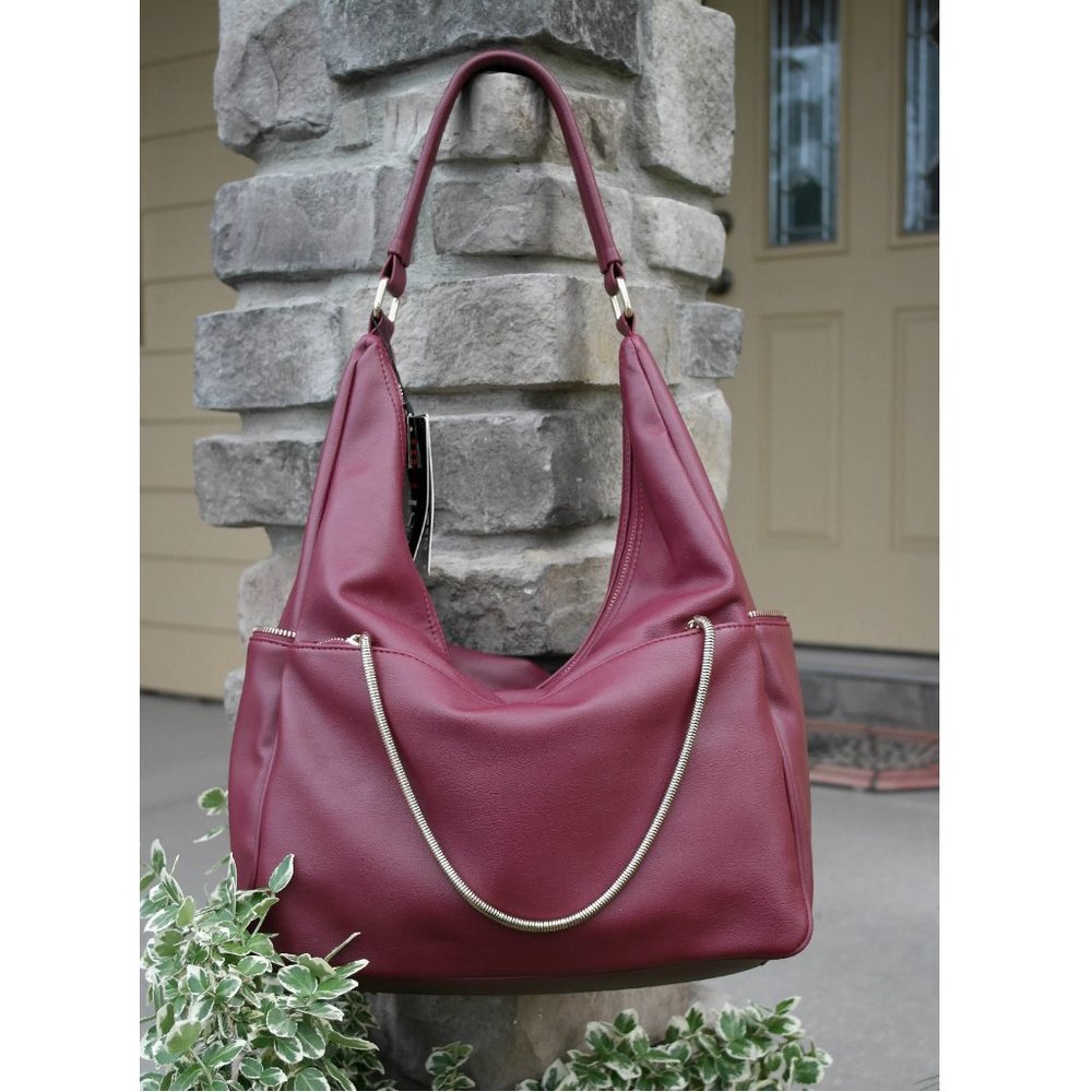 JustFab Burgundy Shoulder Bag
